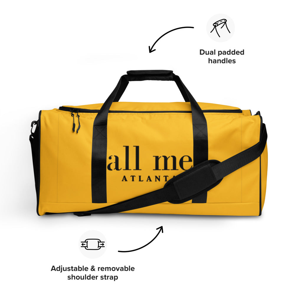 black & gold all me duffle bag