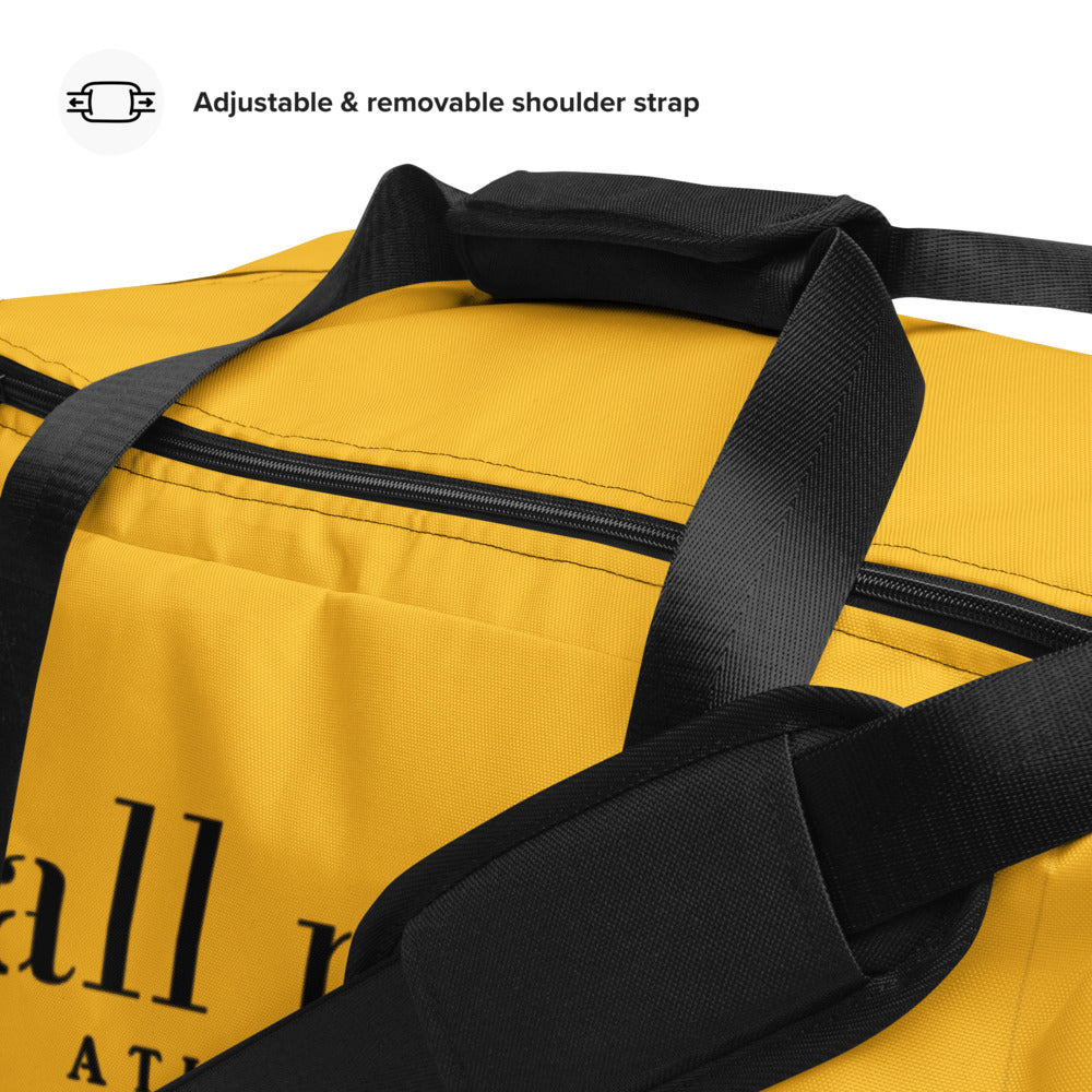 black & gold all me duffle bag