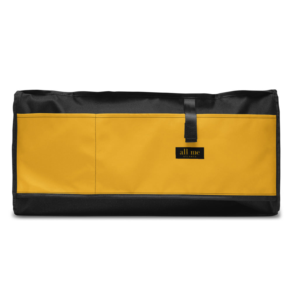 black & gold all me duffle bag