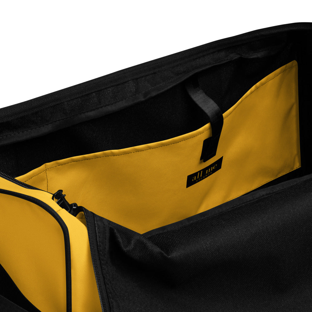 black & gold all me duffle bag