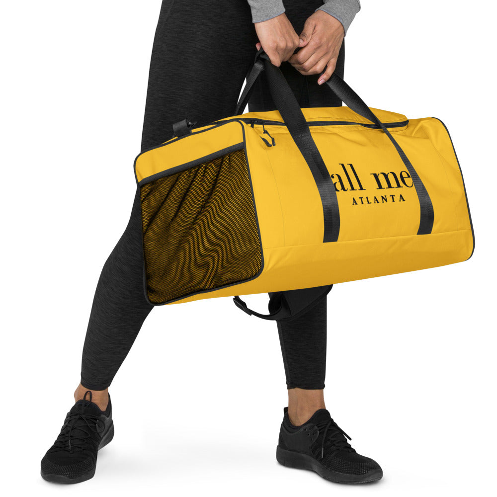 black & gold all me duffle bag